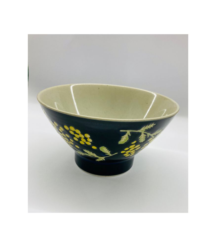 ミモザワルツ/茶碗 ネイビー