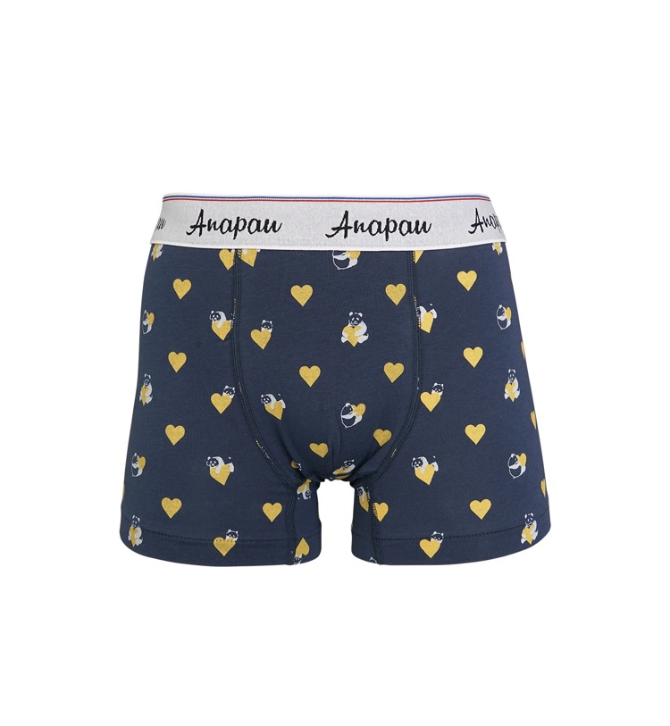 Anapau/アナパウ　ボクサーパンツメンズ　パンダハート　NAVY　Mサイズ